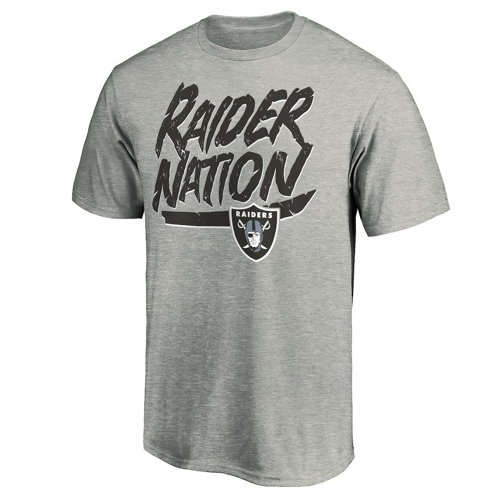 Las Vegas Raiders Hometown Collection Raider Nation T-Shirt - Heathered Gray T-shirts