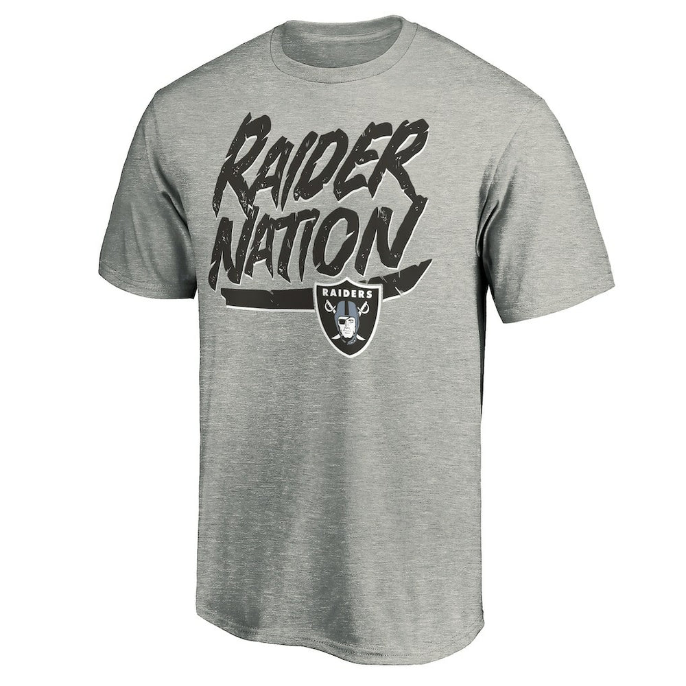 Las Vegas Raiders Hometown Collection Raider Nation T-Shirt - Heathered Gray T-shirts