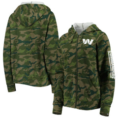 Washington Commanders New Era Women's Raglan Full-Zip Hoodie - Camo Hoodies