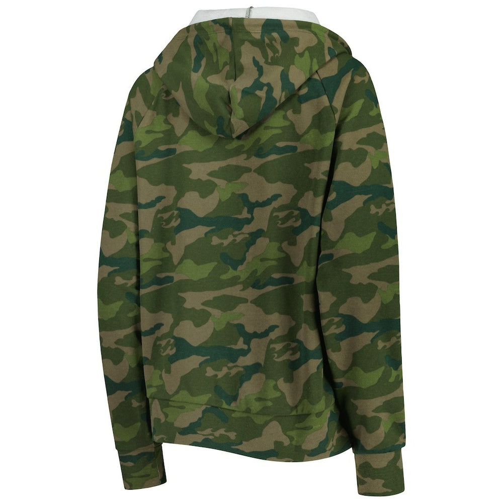 Washington Commanders New Era Women's Raglan Full-Zip Hoodie - Camo Hoodies