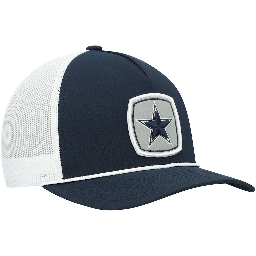 Dallas Cowboys HOOey Star Patch Rope Trucker Snapback Hat - Navy/White Hats