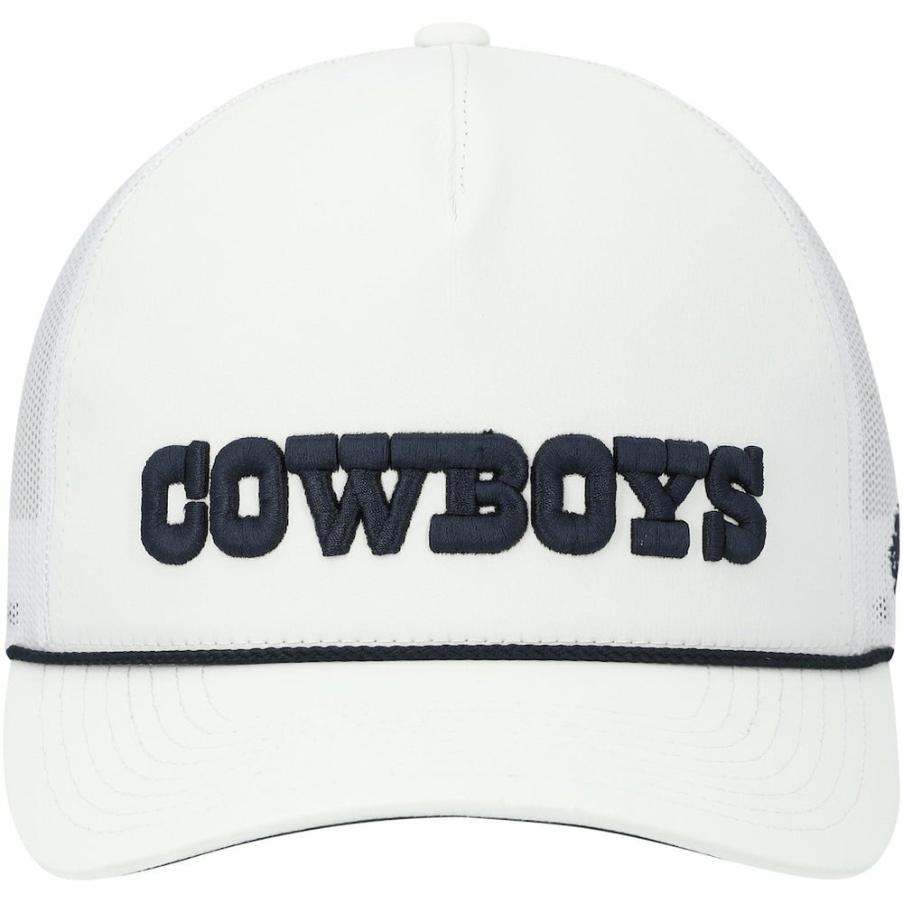 Dallas Cowboys HOOey Wordmark Rope Trucker Snapback Hat - White Hats