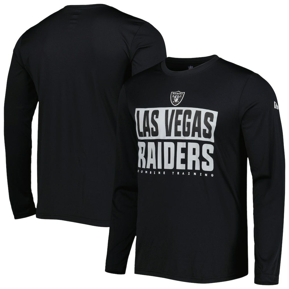 Las Vegas Raiders New Era Combine Authentic Offsides Long Sleeve T-Shirt - Black T-shirts
