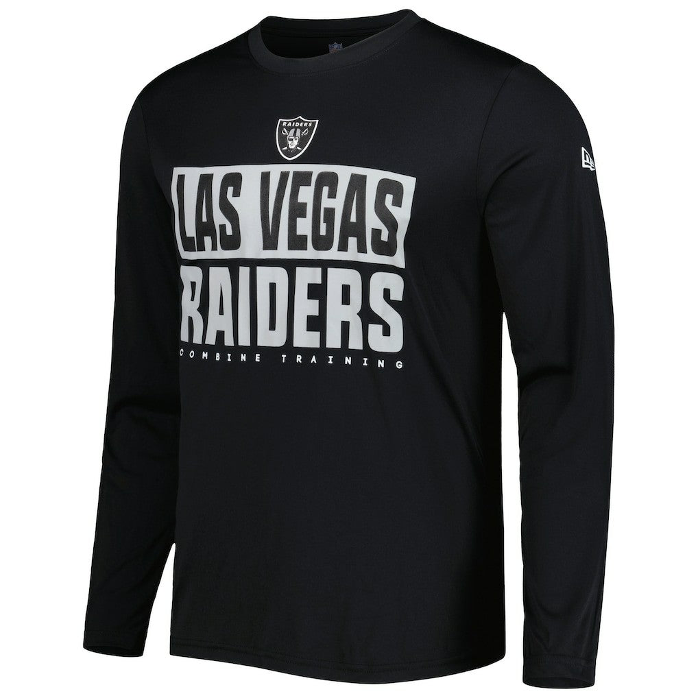 Las Vegas Raiders New Era Combine Authentic Offsides Long Sleeve T-Shirt - Black T-shirts