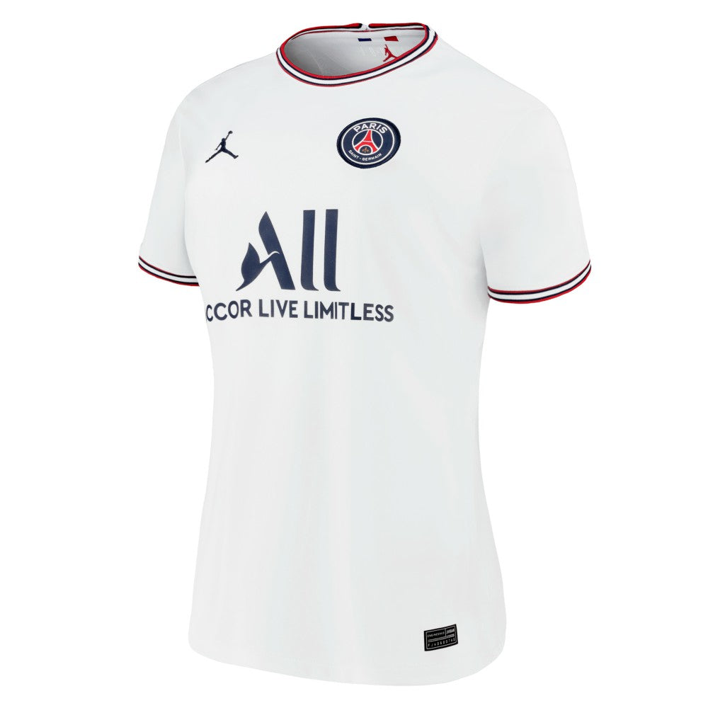 Neymar Jr. Paris Saint-Germain Jordan Brand Women's 2021/22 Fourth Replica Jersey White - Jordan online