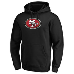San Francisco 49ers Primary Logo Fitted Pullover Hoodie - Black Hoodies