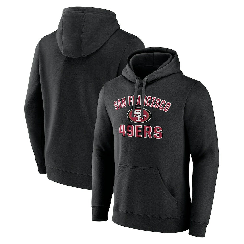 San Francisco 49ers Victory Arch Team Fitted Pullover Hoodie - Black Hoodies