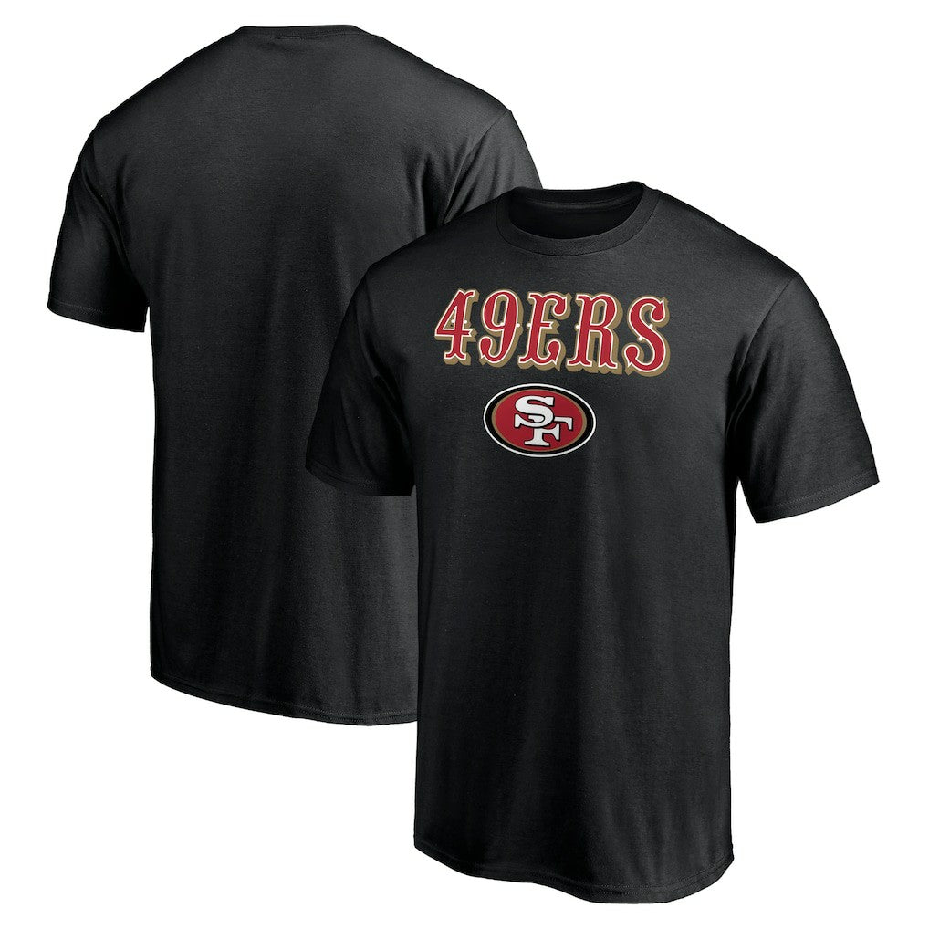San Francisco 49ers Logo Team Lockup T-Shirt - Black T-shirts