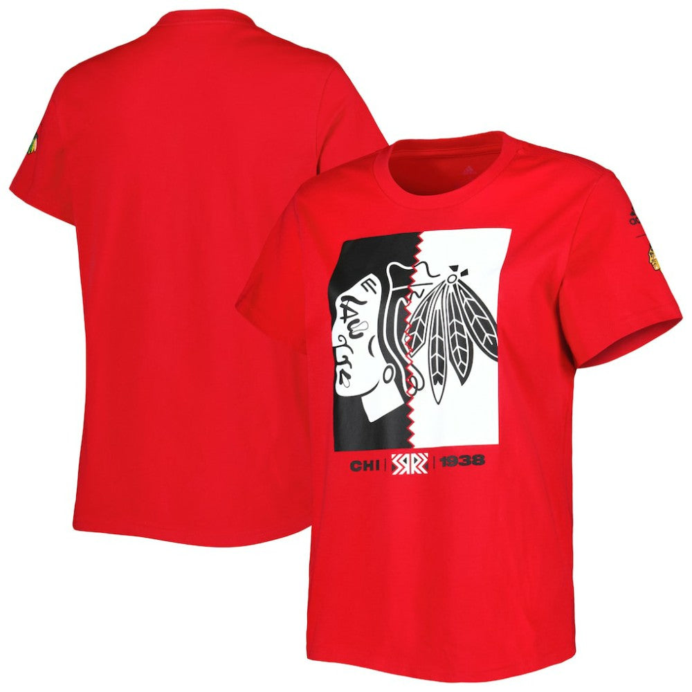 Chicago Blackhawks adidas Women's Reverse Retro Fresh T-Shirt - Red | US 4712195