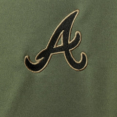 Atlanta Braves Levelwear Delta Pursue Quarter-Zip Jacket - Olive Jackets