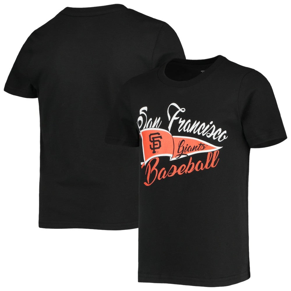 San Francisco Giants Girls Youth Team Fly The Flag T-Shirt - Black T-shirts