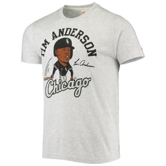 Tim Anderson Chicago White Sox Homage Caricature Tri-Blend T-Shirt - Heathered Gray T-shirts