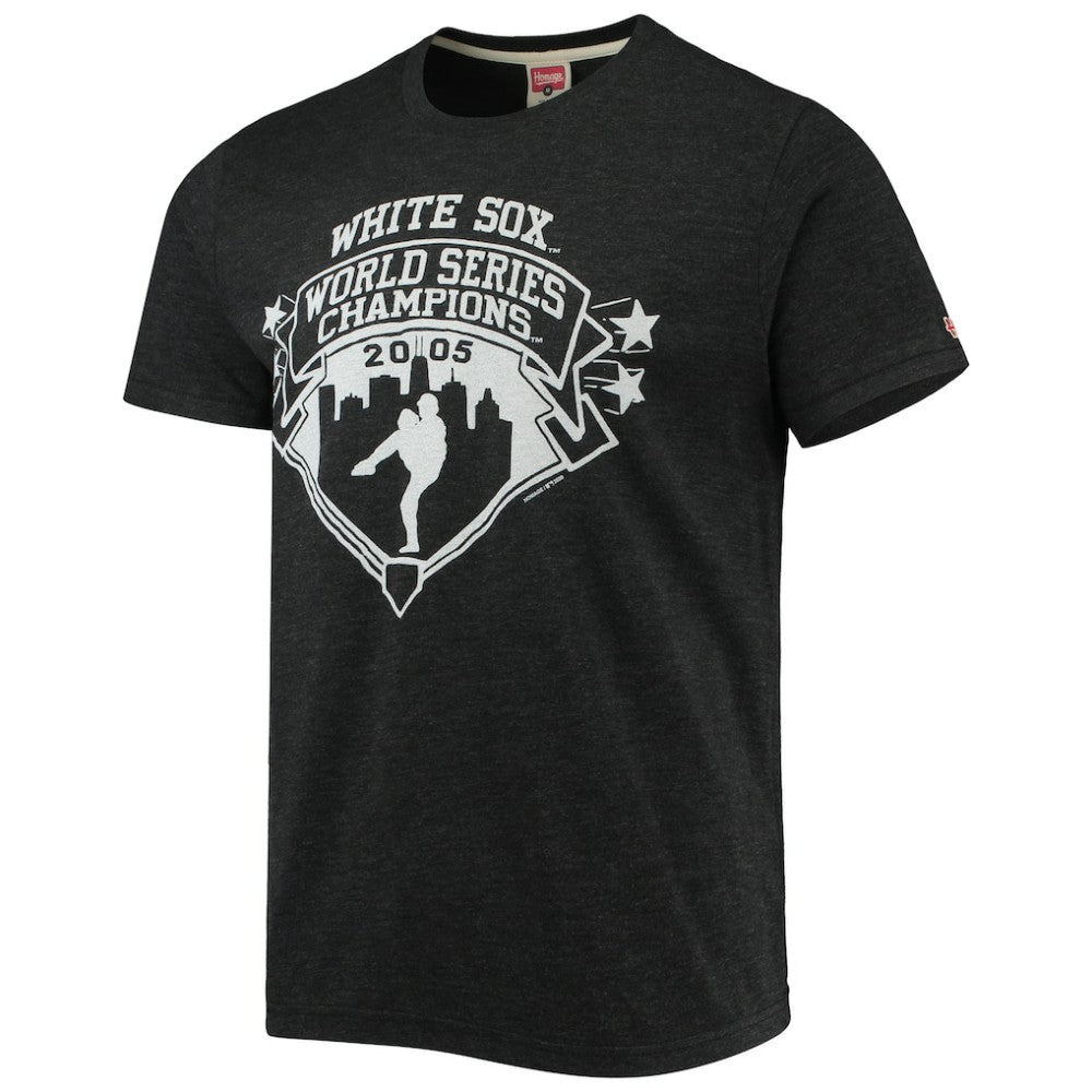 Chicago White Sox Homage 2005 World Series Champions Tri-Blend T-Shirt - Black T-shirts