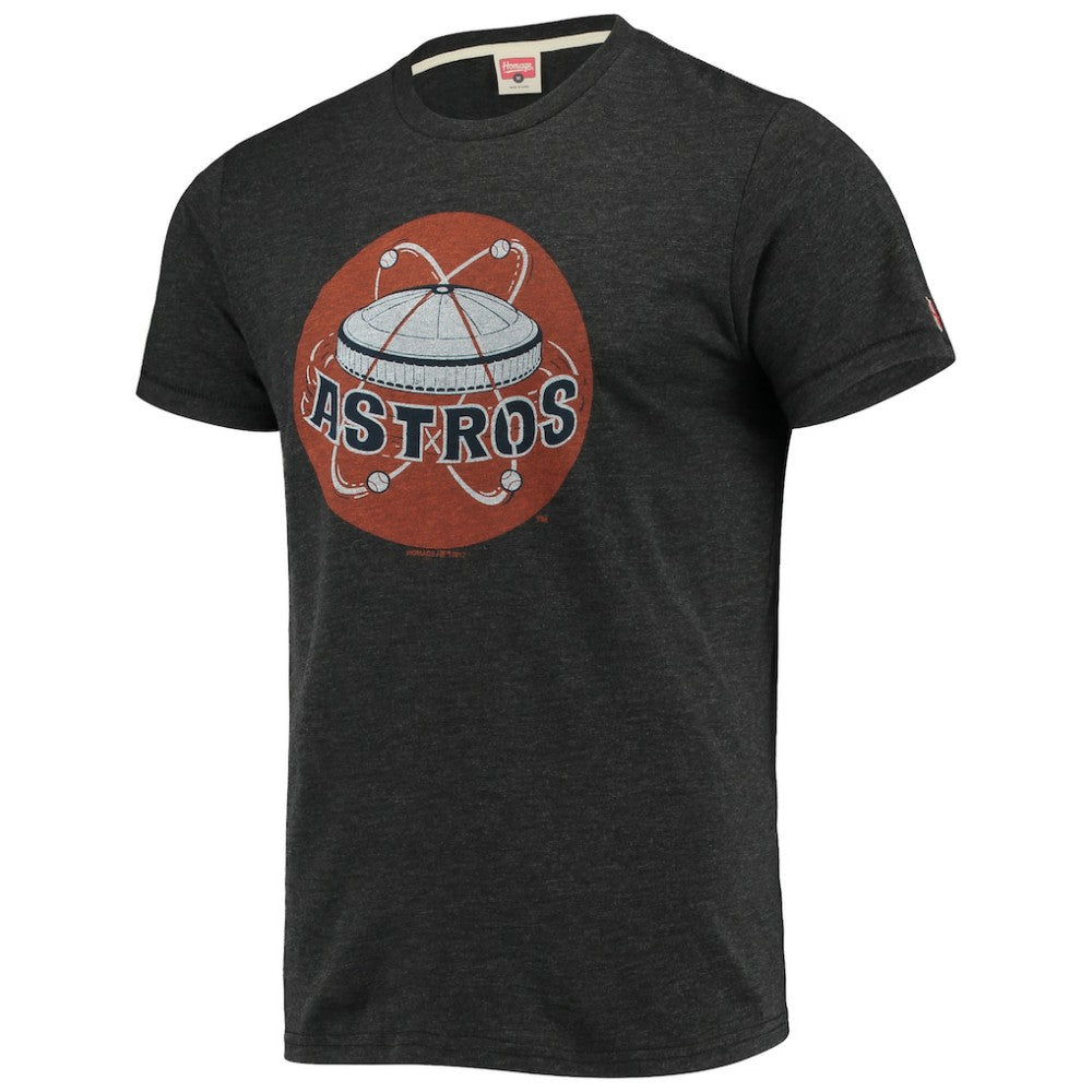 Houston Astros Homage Hand-Drawn Logo Tri-Blend T-Shirt - Charcoal T-shirts