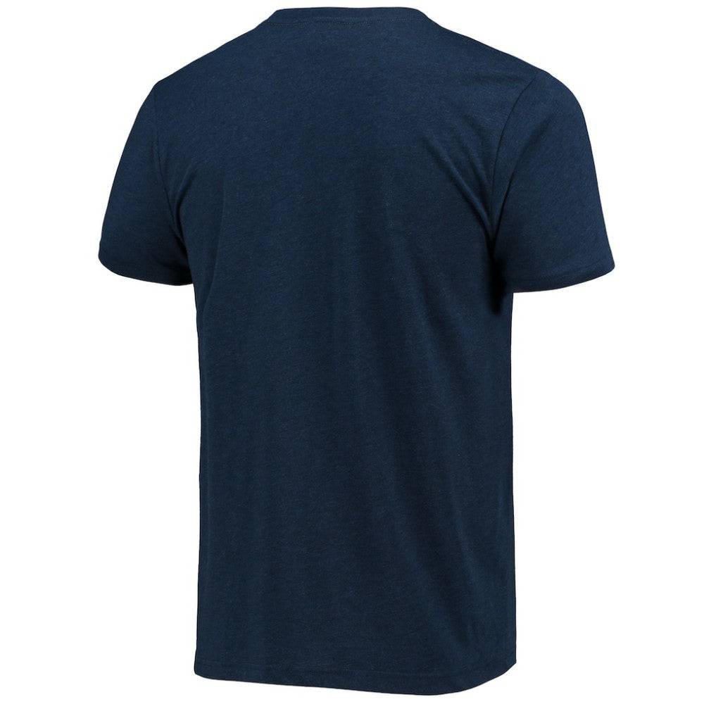 Atlanta Braves Homage Stadium Tri-Blend T-Shirt - Navy T-shirts