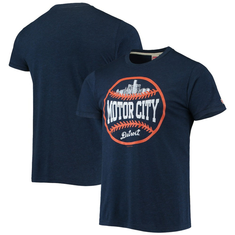 Detroit Tigers Homage Hyper Local Tri-Blend T-Shirt - Navy T-shirts