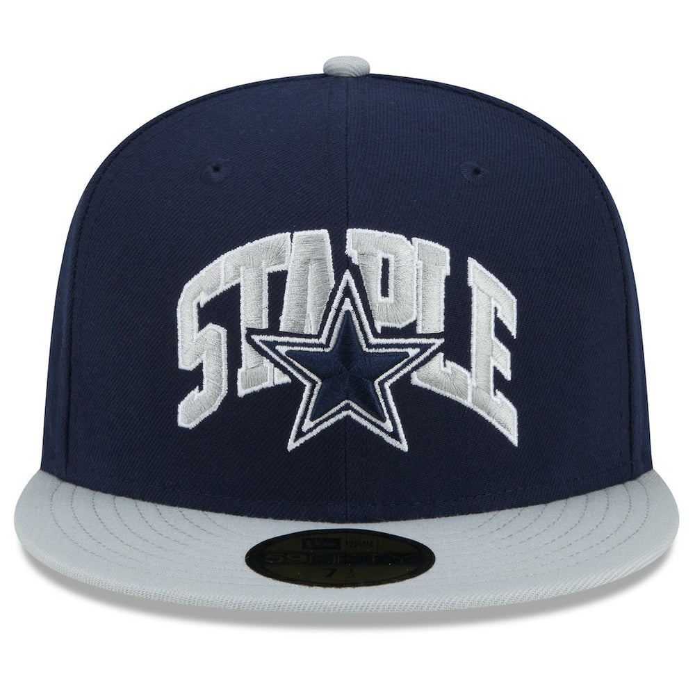 Dallas Cowboys New Era NFL x Staple Collection 59FIFTY Fitted Hat - Navy/Gray Hats