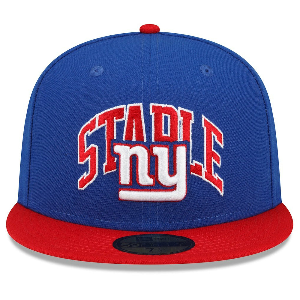 New York Giants New Era NFL x Staple Collection 59FIFTY Fitted Hat - Royal/Red Hats