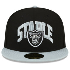 Las Vegas Raiders New Era NFL x Staple Collection 59FIFTY Fitted Hat - Black/Gray Hats