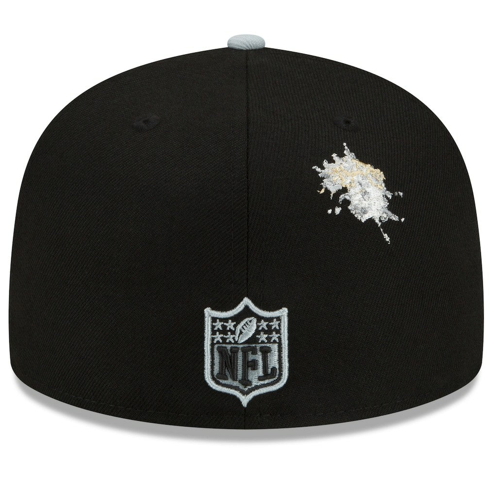 Las Vegas Raiders New Era NFL x Staple Collection 59FIFTY Fitted Hat - Black/Gray Hats