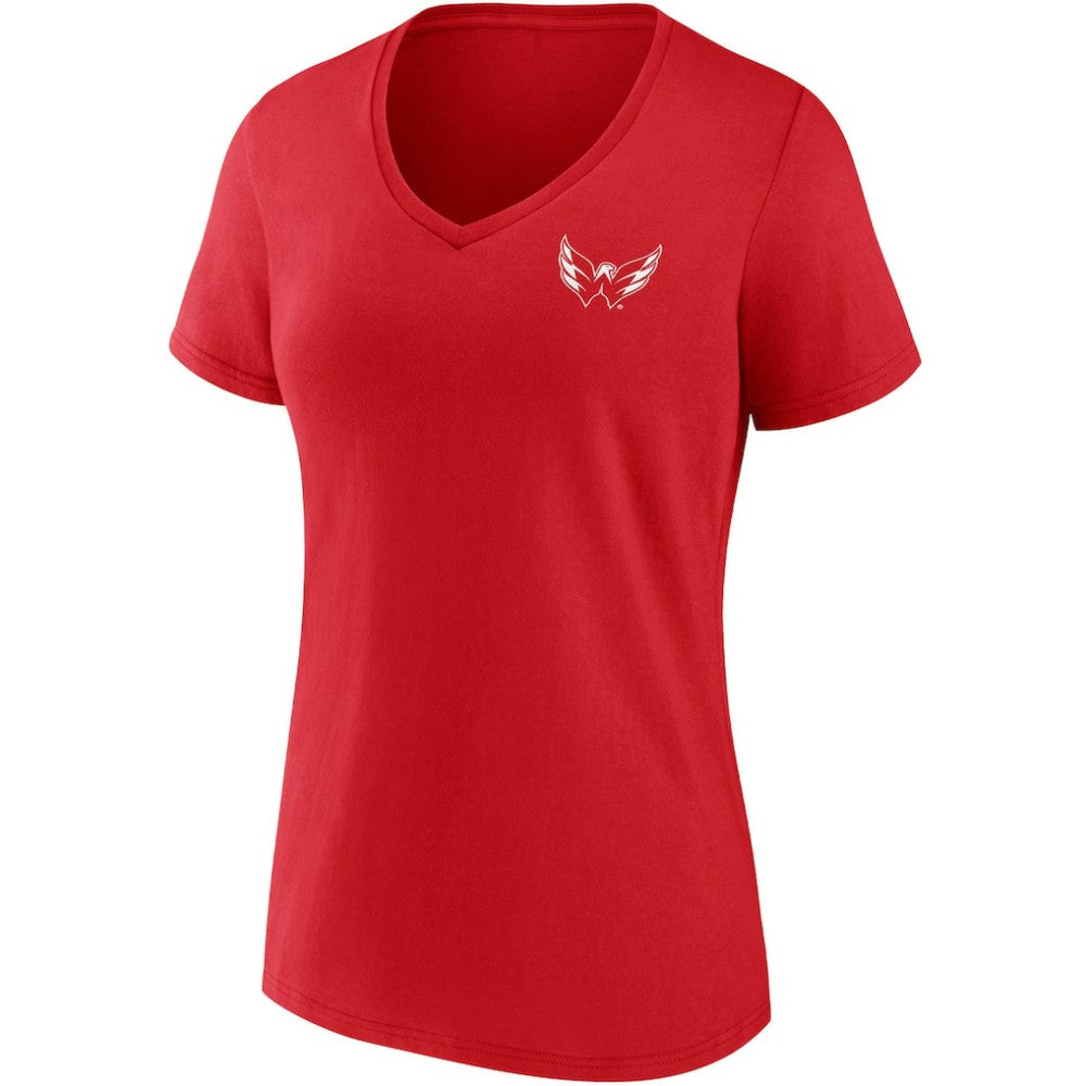 Washington Capitals Fanatics Women's Team Mother's Day V-Neck T-Shirt - Red | US 4720201