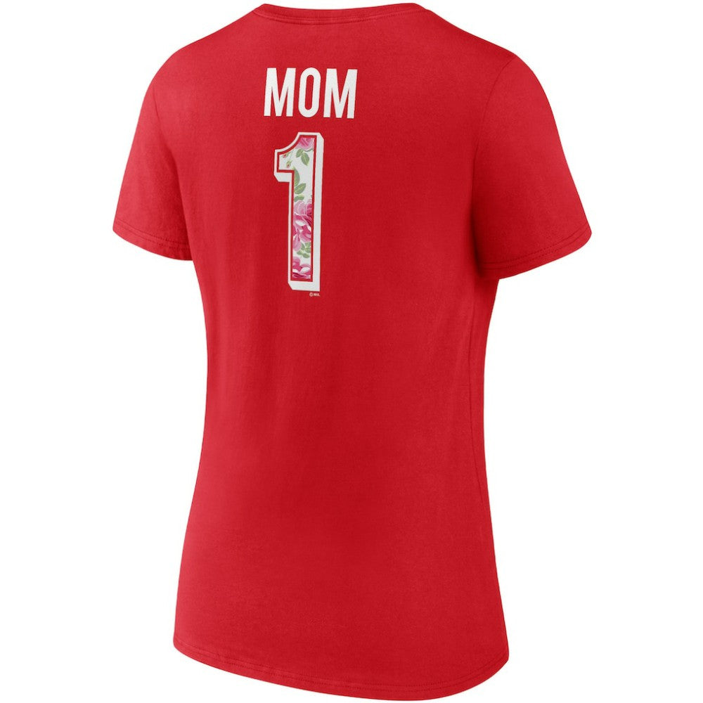 Washington Capitals Fanatics Women's Team Mother's Day V-Neck T-Shirt - Red | US 4720201