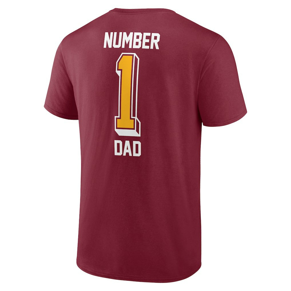 Washington Commanders Team #1 Dad T-Shirt - Burgundy T-shirts