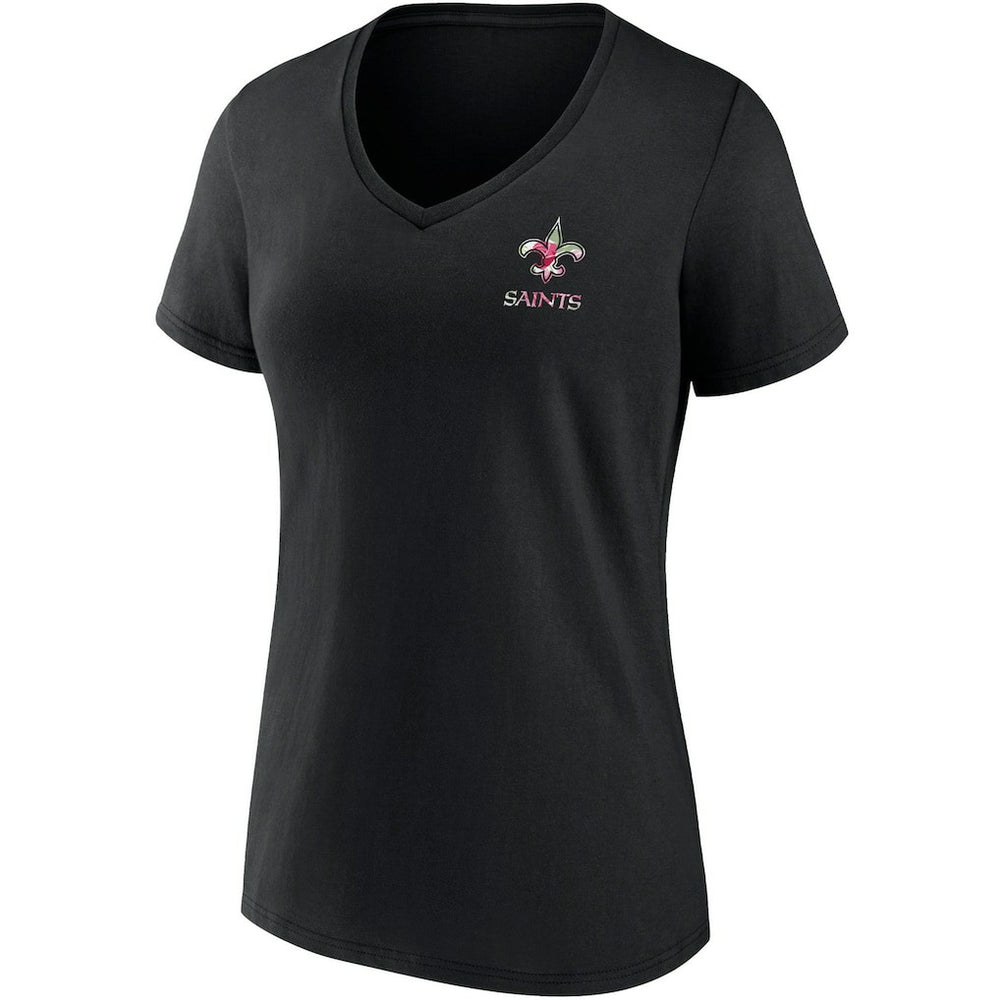 New Orleans Saints Women's Team Mother's Day V-Neck T-Shirt - Black T-shirts