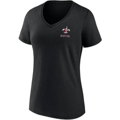 New Orleans Saints Women's Team Mother's Day V-Neck T-Shirt - Black T-shirts