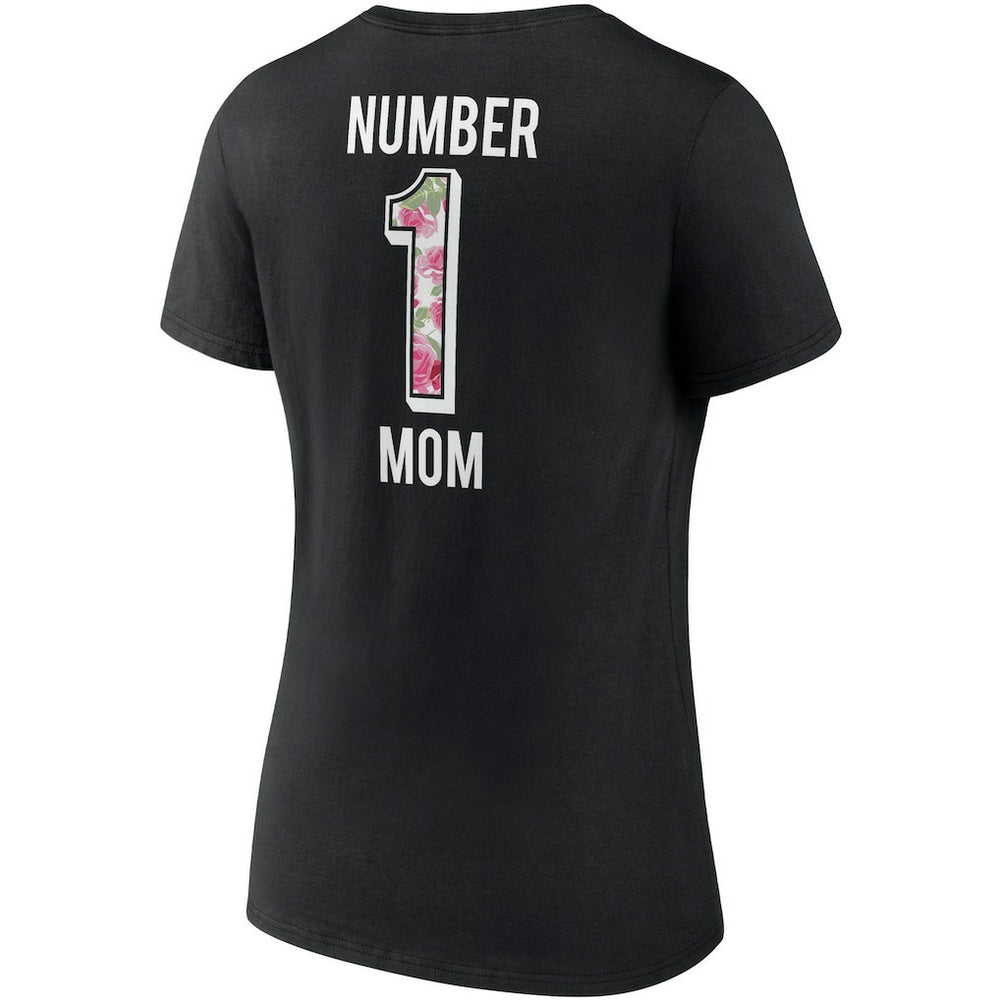 New Orleans Saints Women's Team Mother's Day V-Neck T-Shirt - Black T-shirts