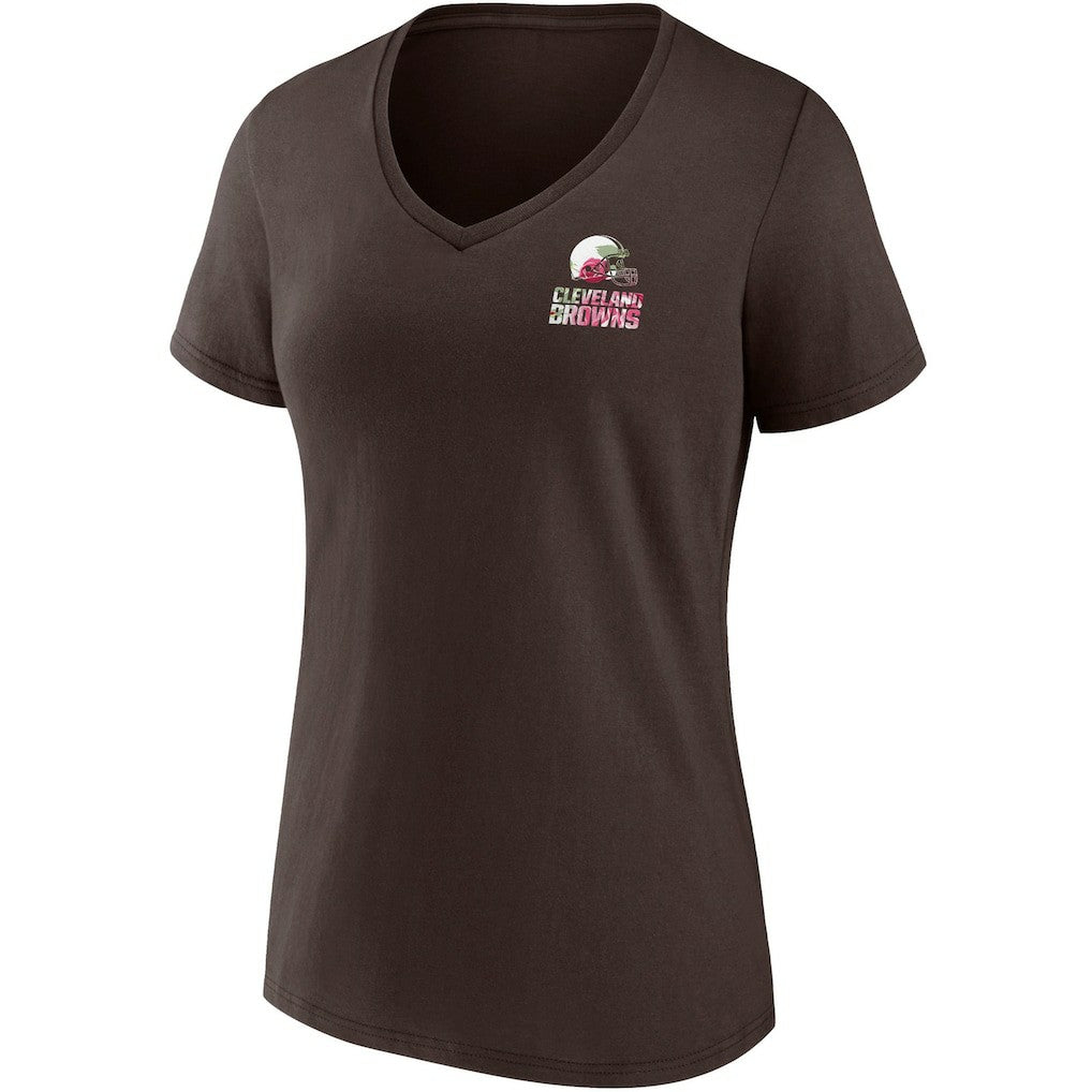 Cleveland Browns Women's Team Mother's Day V-Neck T-Shirt - Brown T-shirts