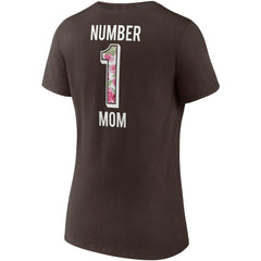 Cleveland Browns Women's Team Mother's Day V-Neck T-Shirt - Brown T-shirts