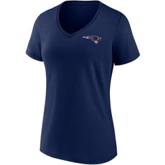 New England Patriots Women's Team Mother's Day V-Neck T-Shirt - Navy T-shirts