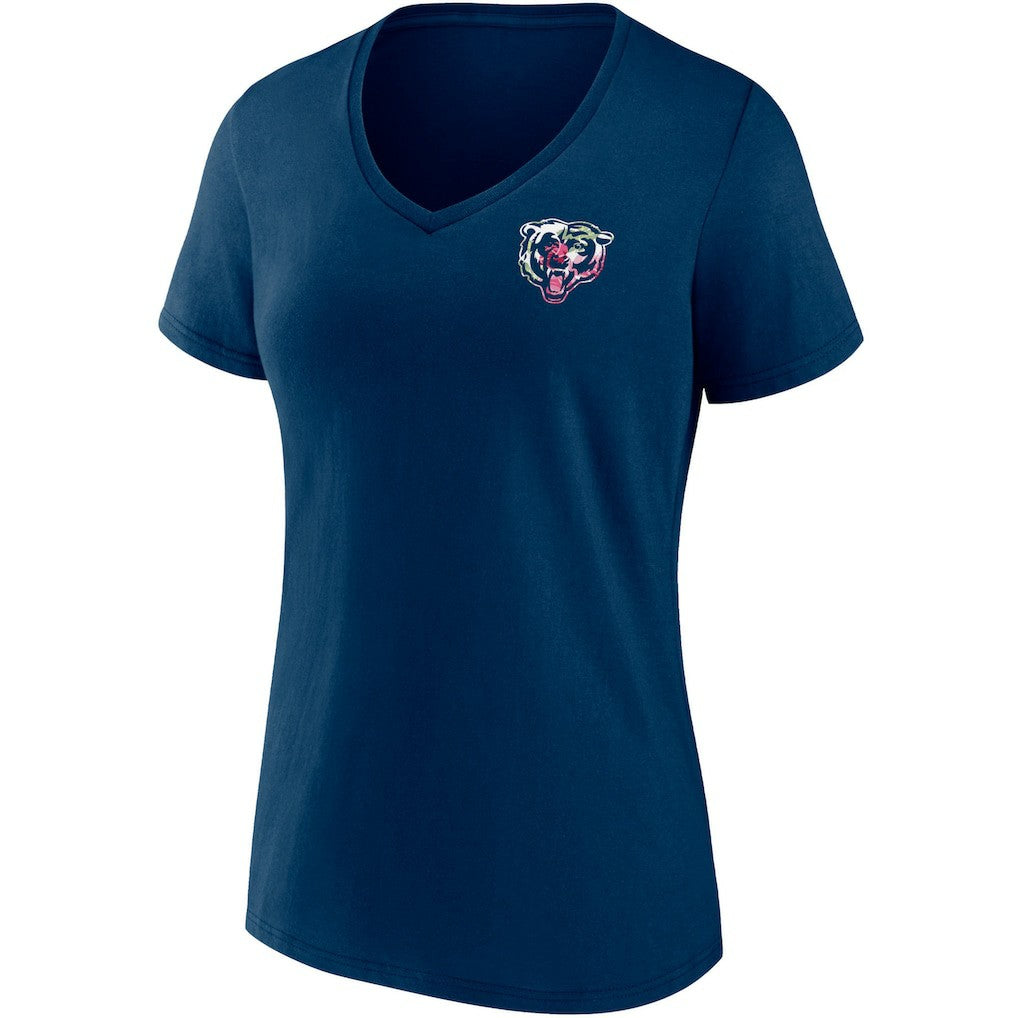 Chicago Bears Women's Team Mother's Day V-Neck T-Shirt - Navy T-shirts