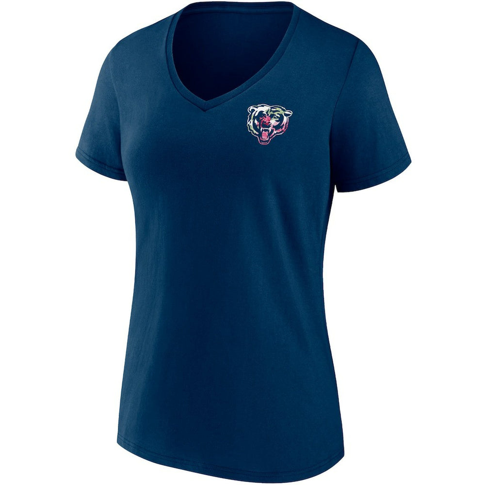 Chicago Bears Women's Team Mother's Day V-Neck T-Shirt - Navy T-shirts