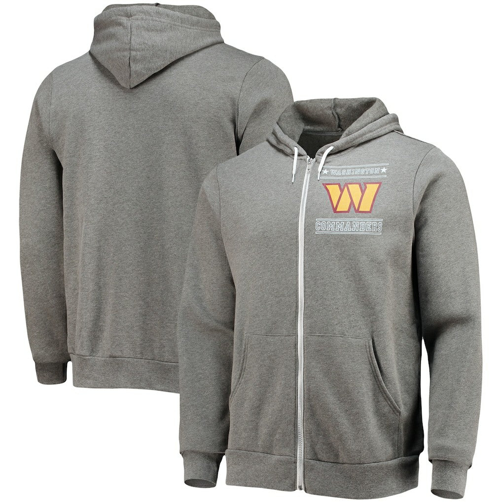 Washington Commanders NFL x Darius Rucker Collection Sponge Fleece Full-Zip Hoodie - Heathered Charcoal Hoodies