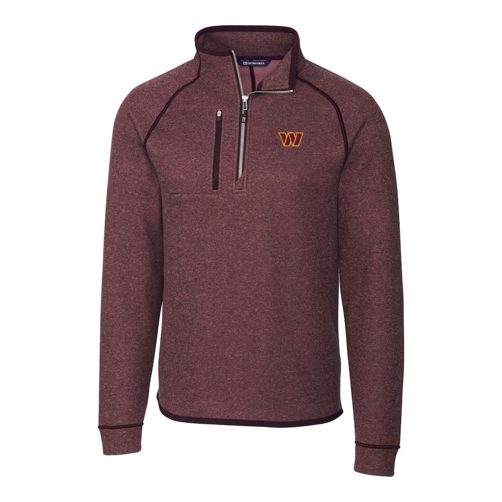 Washington Commanders Cutter & Buck Mainsail Half-Zip Pullover Jacket - Burgundy Pullover