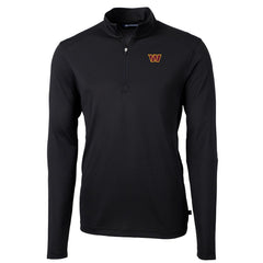 Washington Commanders Cutter & Buck Virtue Eco Pique Half-Zip Pullover Jacket - Black Pullover