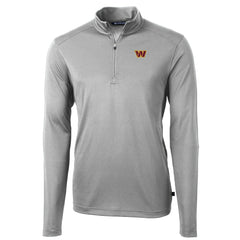 Washington Commanders Cutter & Buck Virtue Eco Pique Half-Zip Pullover Jacket - Gray Pullover