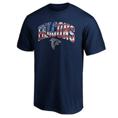 Atlanta Falcons Banner Wave Logo T-Shirt - Navy T-shirts