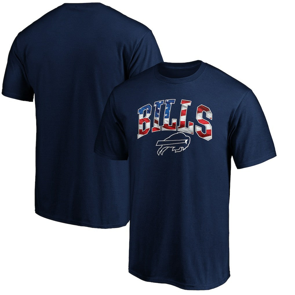 Buffalo Bills Banner Wave Logo T-Shirt - Navy T-shirts