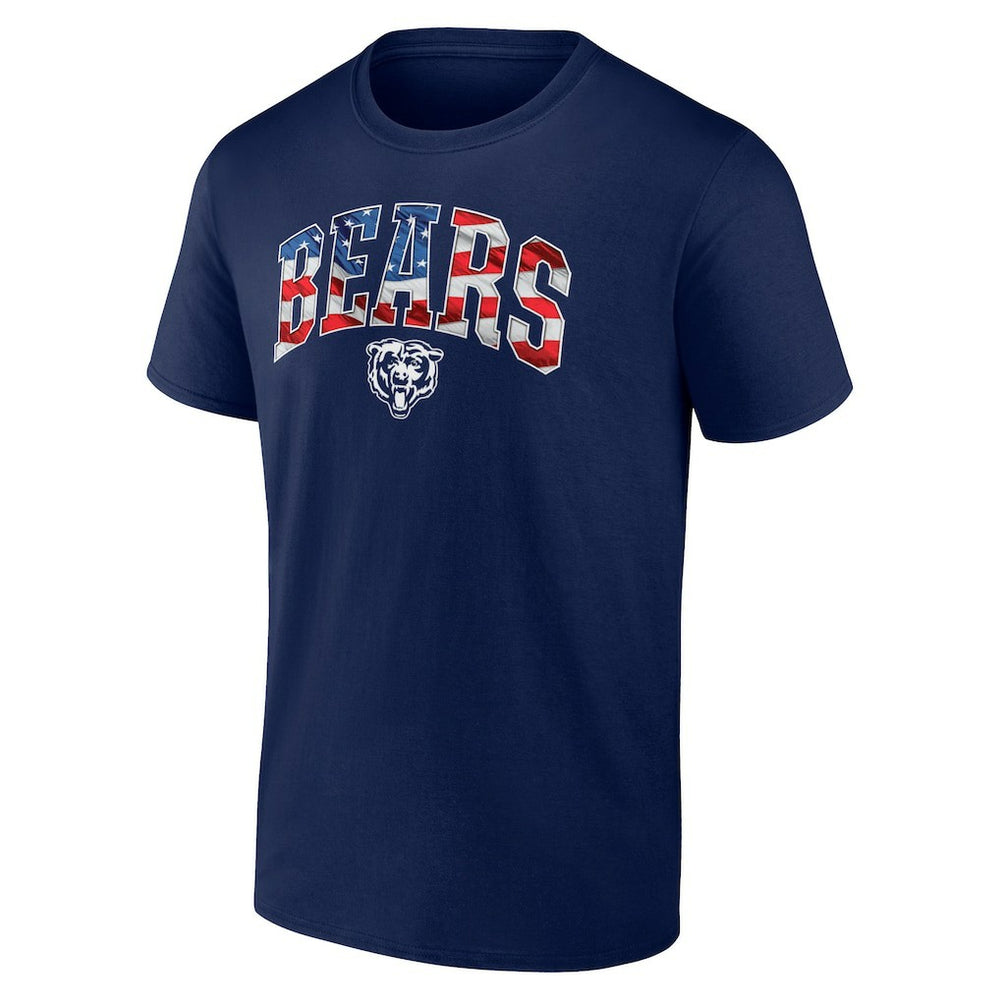 Chicago Bears Banner Wave Logo T-Shirt - Navy T-shirts