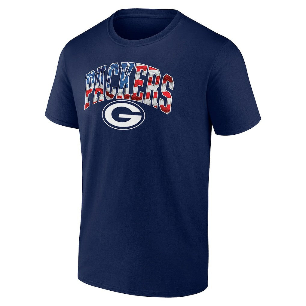 Green Bay Packers Banner Wave Logo T-Shirt - Navy T-shirts