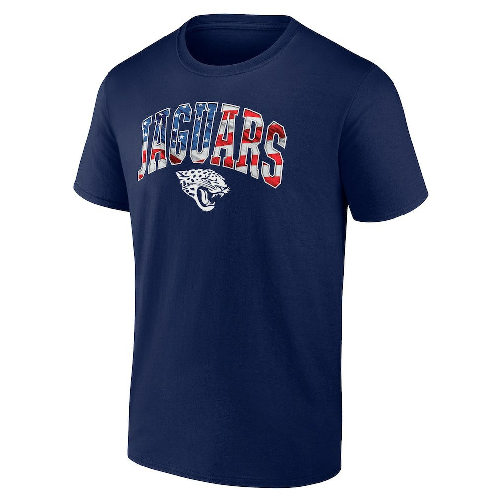 Jacksonville Jaguars Banner Wave Logo T-Shirt - Navy T-shirts
