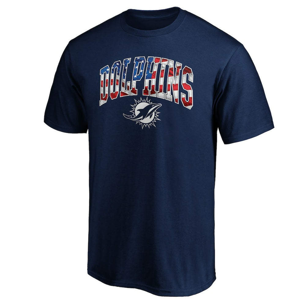 Miami Dolphins Banner Wave Logo T-Shirt - Navy T-shirts