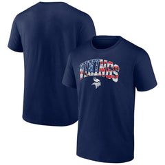 Minnesota Vikings Banner Wave Logo T-Shirt - Navy T-shirts