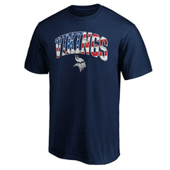 Minnesota Vikings Banner Wave Logo T-Shirt - Navy T-shirts
