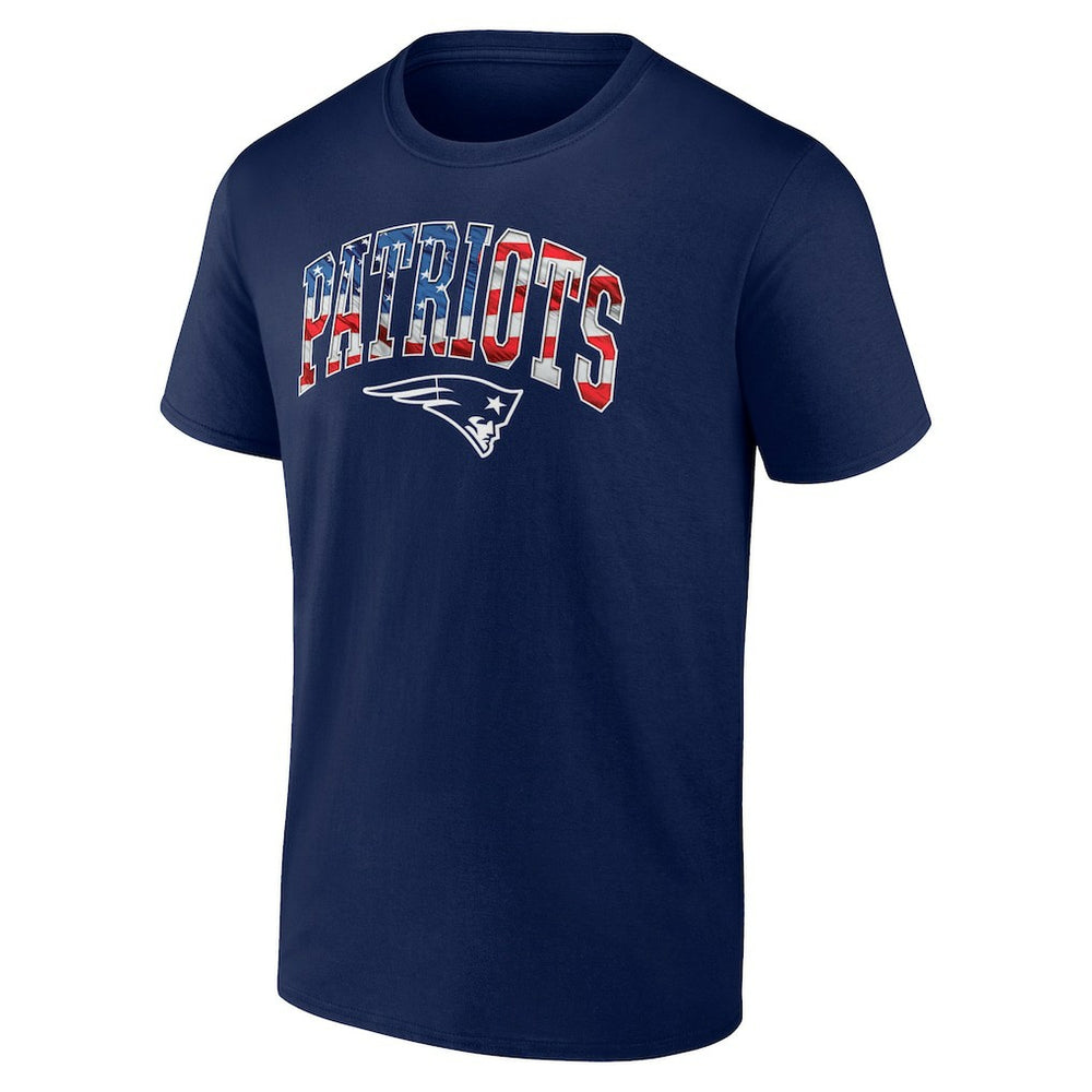 New England Patriots Banner Wave Logo T-Shirt - Navy T-shirts