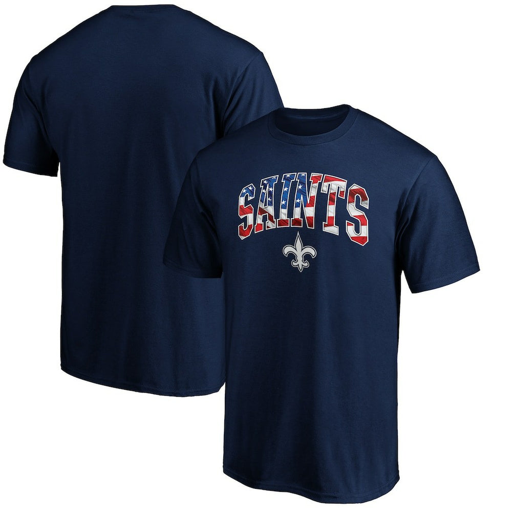 New Orleans Saints Banner Wave Logo T-Shirt - Navy T-shirts