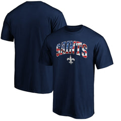 New Orleans Saints Banner Wave Logo T-Shirt - Navy T-shirts